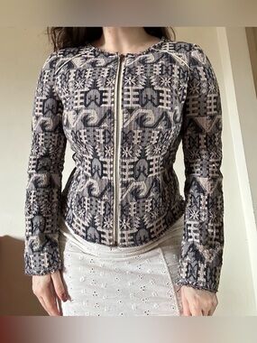 Anthropologie HEI HEI aztec tapestry jacket